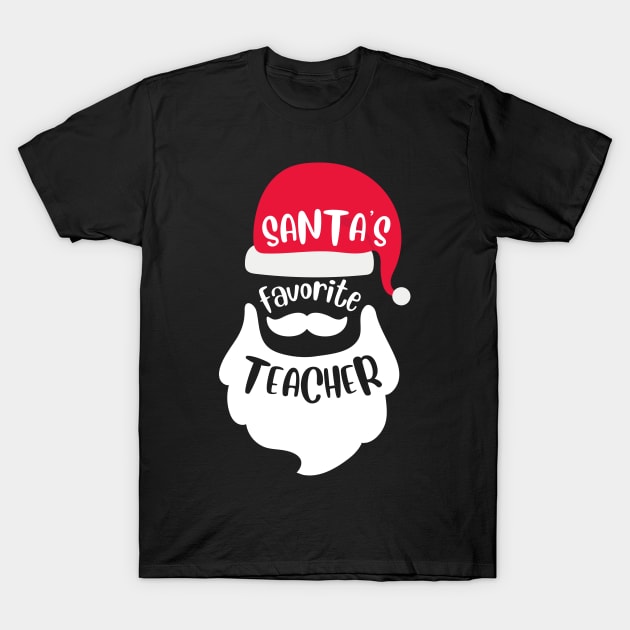 Santa's Favorite Teacher T-Shirt by littleprints